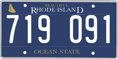 RI license plate 719091