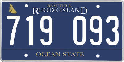 RI license plate 719093