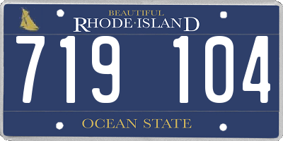 RI license plate 719104