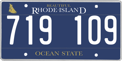 RI license plate 719109