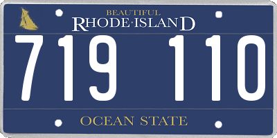 RI license plate 719110