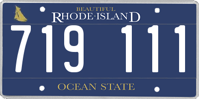 RI license plate 719111