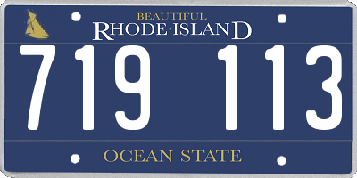 RI license plate 719113