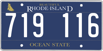 RI license plate 719116