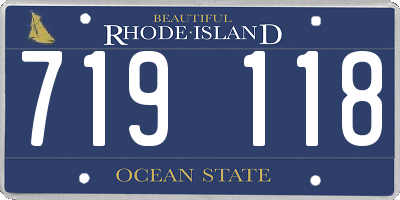 RI license plate 719118