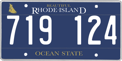 RI license plate 719124