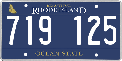 RI license plate 719125