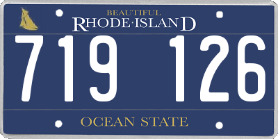 RI license plate 719126