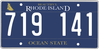 RI license plate 719141