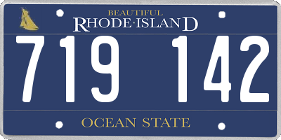 RI license plate 719142