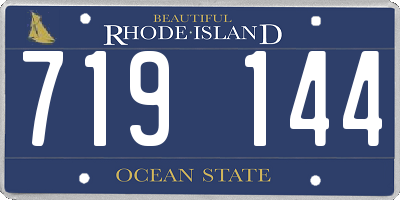 RI license plate 719144