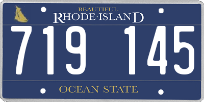 RI license plate 719145