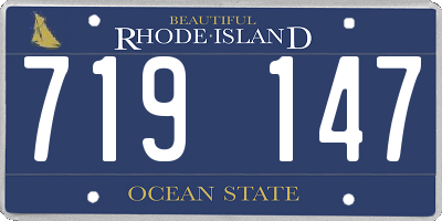 RI license plate 719147