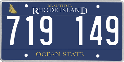 RI license plate 719149