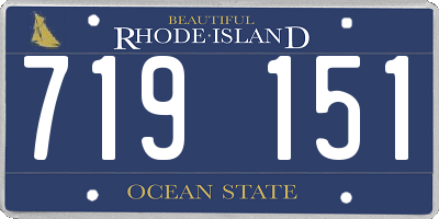 RI license plate 719151