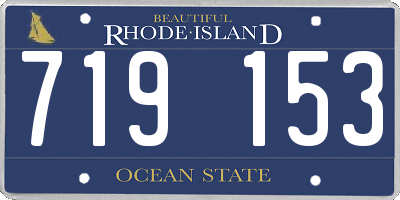 RI license plate 719153