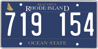 RI license plate 719154