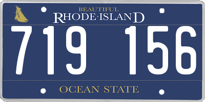 RI license plate 719156