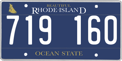 RI license plate 719160