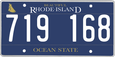 RI license plate 719168