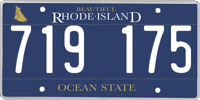 RI license plate 719175