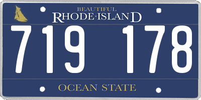 RI license plate 719178