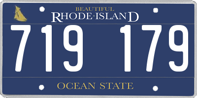 RI license plate 719179