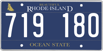 RI license plate 719180