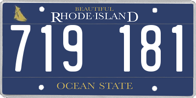 RI license plate 719181