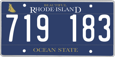 RI license plate 719183