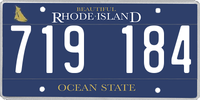 RI license plate 719184