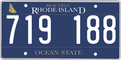 RI license plate 719188