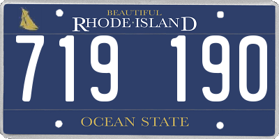 RI license plate 719190