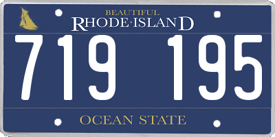 RI license plate 719195