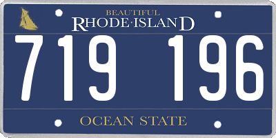 RI license plate 719196