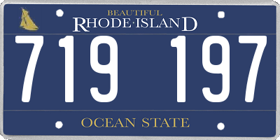 RI license plate 719197