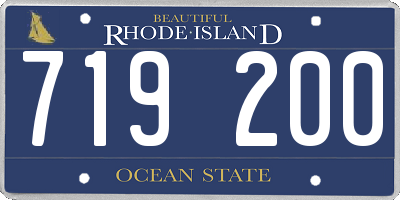 RI license plate 719200