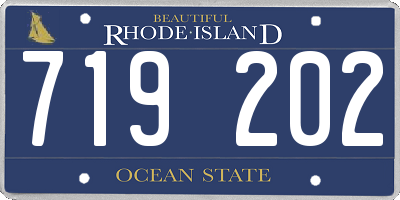 RI license plate 719202