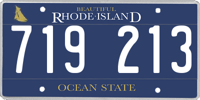 RI license plate 719213