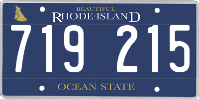 RI license plate 719215