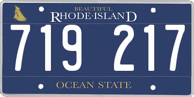 RI license plate 719217