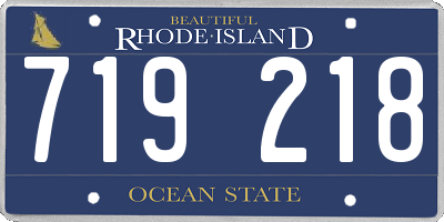 RI license plate 719218