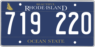 RI license plate 719220