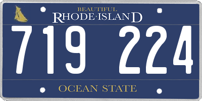 RI license plate 719224