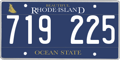 RI license plate 719225