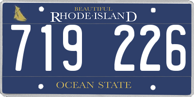 RI license plate 719226