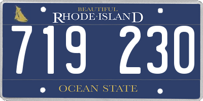 RI license plate 719230
