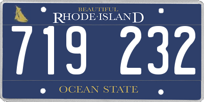 RI license plate 719232