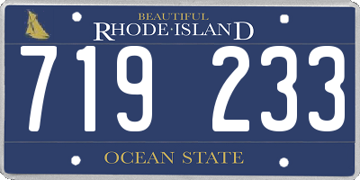 RI license plate 719233