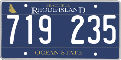 RI license plate 719235